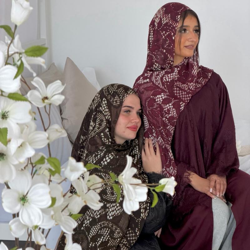 Hayaah Mosaic Lace Modal Hijab 180x70cm