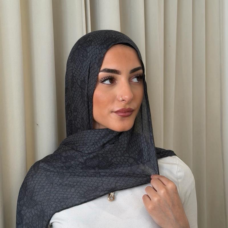 Hayaah Fleurelle Lace Print Hijab 180x70cm
