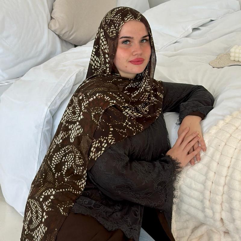 Hayaah Mosaic Lace Modal Hijab 180x70cm